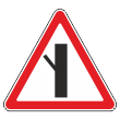 Дорожный знак 2.3.5 «Примыкание второстепенной дороги слева» (металл 0,8 мм, I типоразмер: сторона 700 мм, С/О пленка: тип В алмазная)